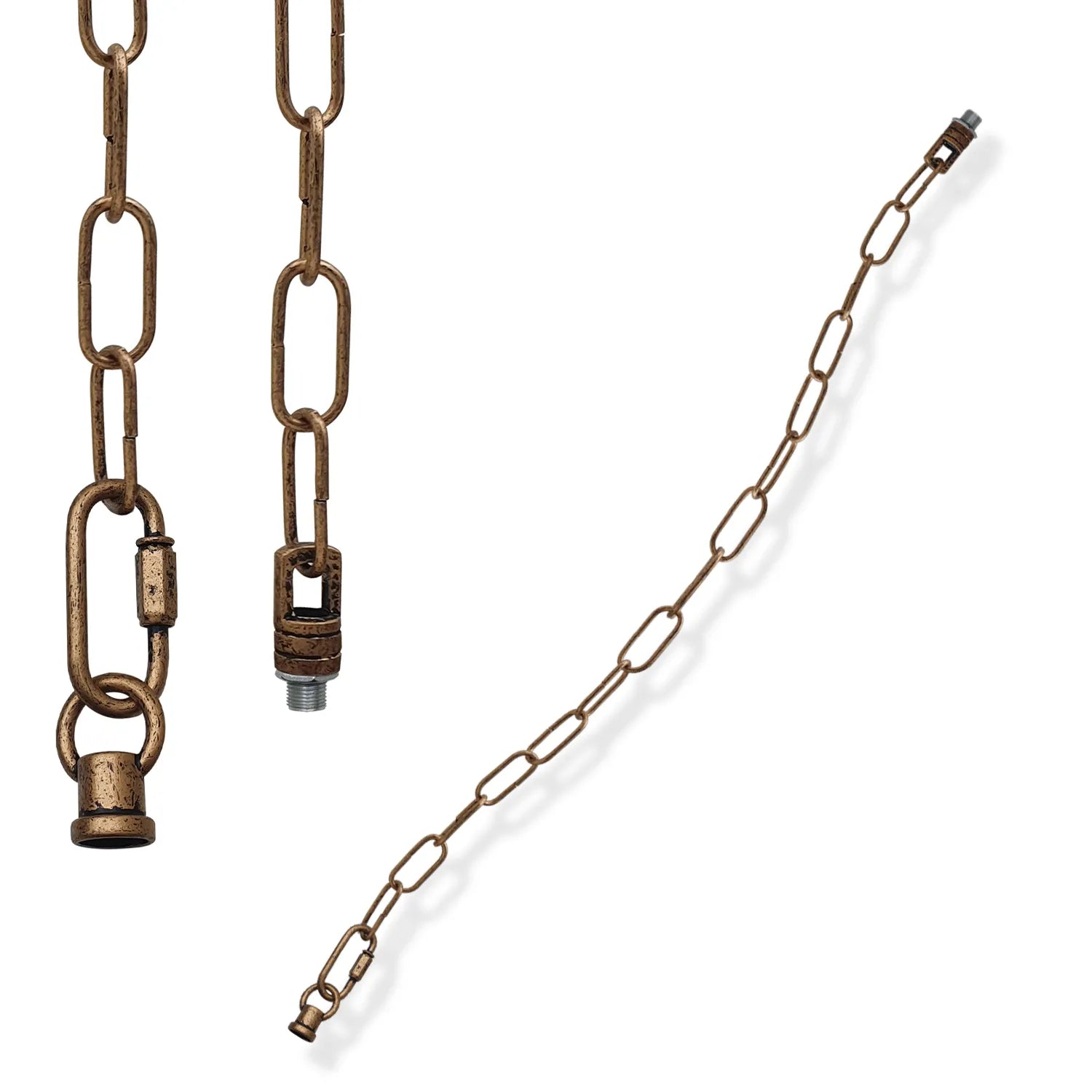 Brushed Copper Pendant Light Fixture  60cm Hanging Lamp Fixture Chain ~4442