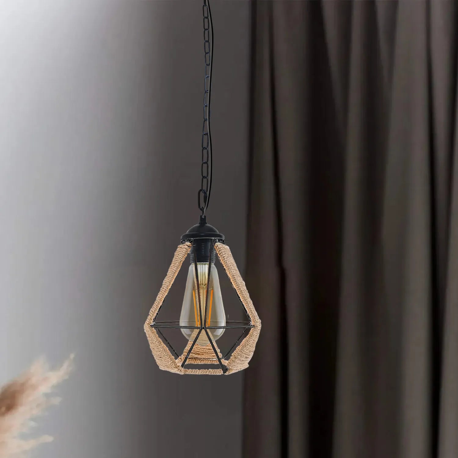 Brushed Copper Pendant Light Fixture  60cm Hanging Lamp Fixture Chain ~4442