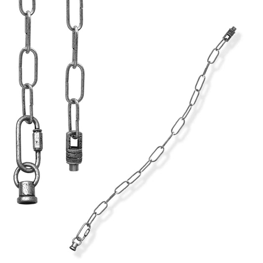 Brushed Silver Pendant Light Fixture,60cm Light Hanging Lamp Fixture Chain ~4444