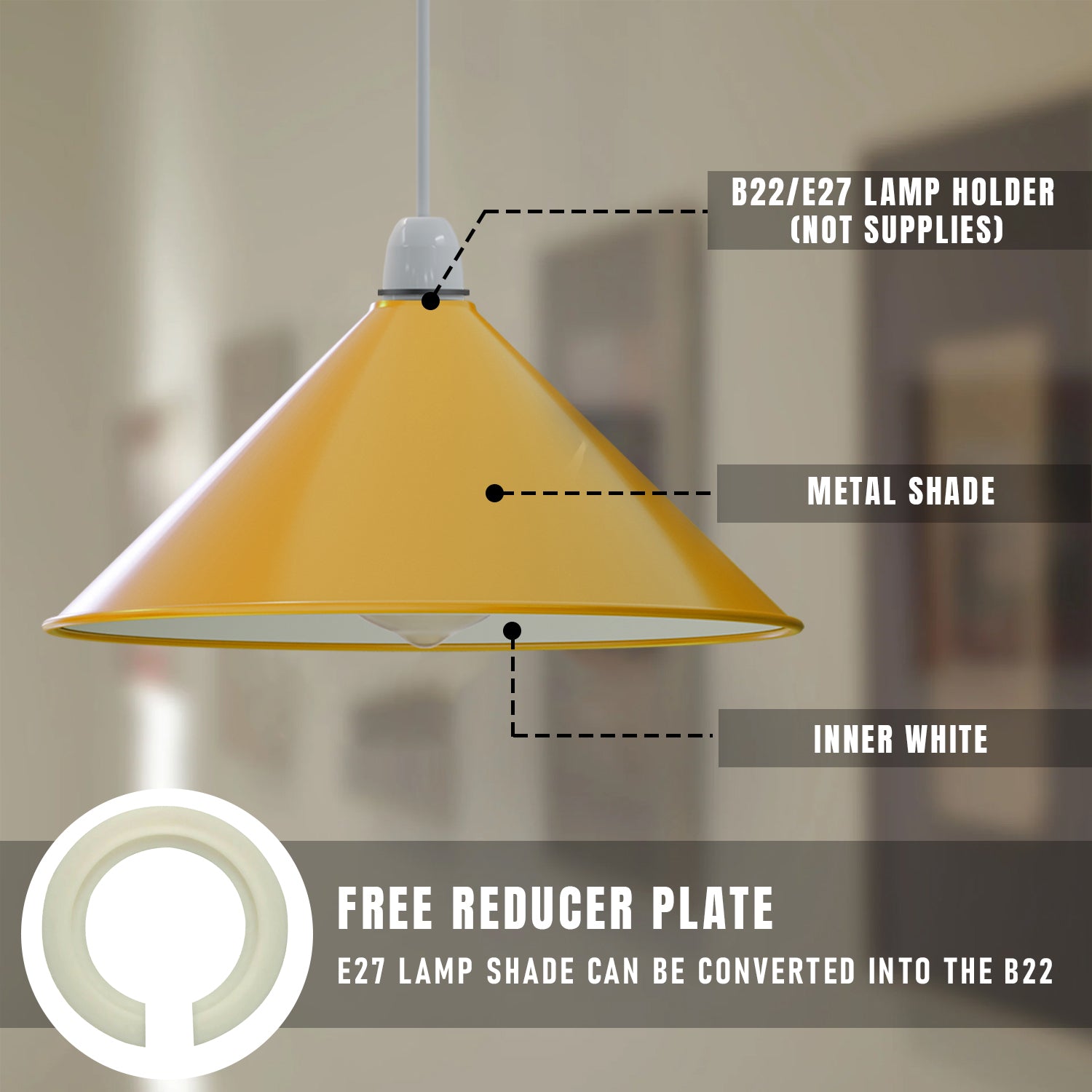 Metal Cone Lamp Shade