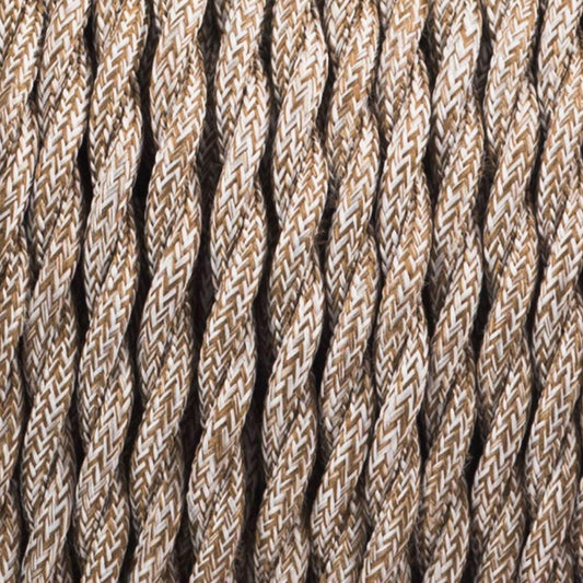 2 Core Twisted Electric Cable Brown Multi Tweed Color Fabric 0.75mm~4884