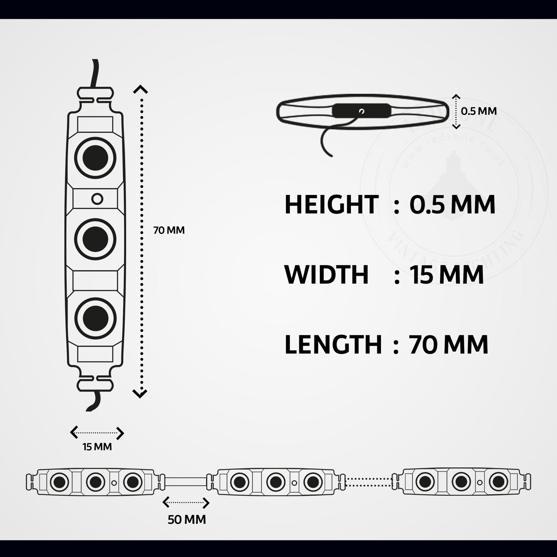 RGB 12V SMD LED Module Lights IP65 Waterproof LED Strips - Detail Image 4