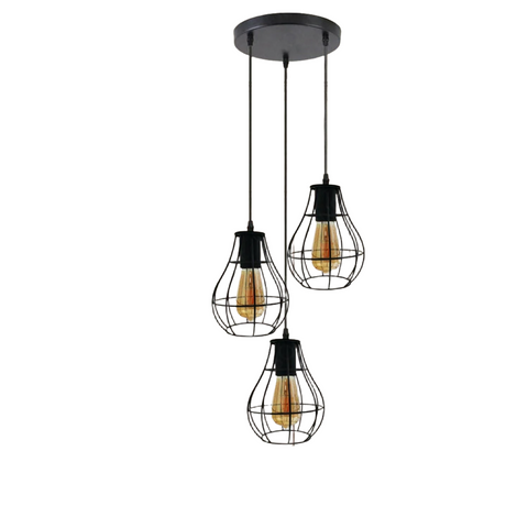 Industrial Vintage Retro Black Metal Ceiling hanging Pendant Light,  E27 Edison Style Lamp~3878