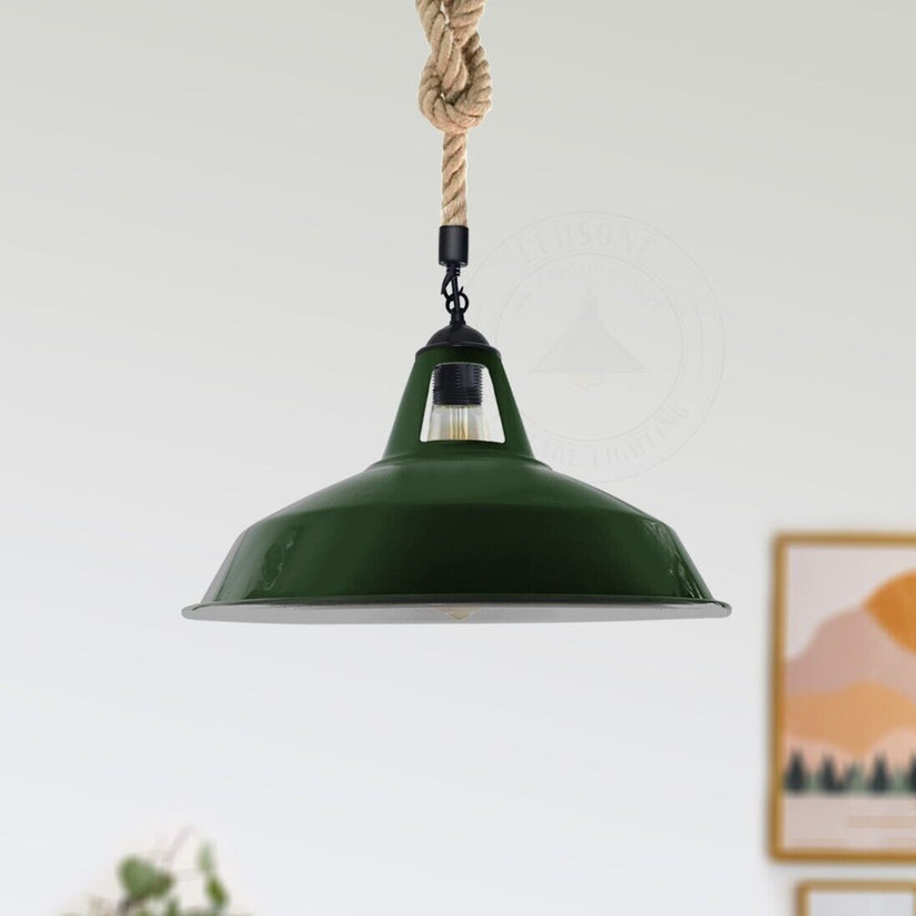 Hemp Rope Hanging Light E27 Edison Base Lamp ~3889