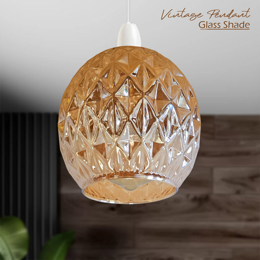 Floral Glass Pendant Light Easy Fit Modern Lamp Shade ~ 5501