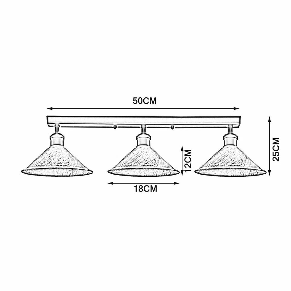 3 bulb flush ceiling light