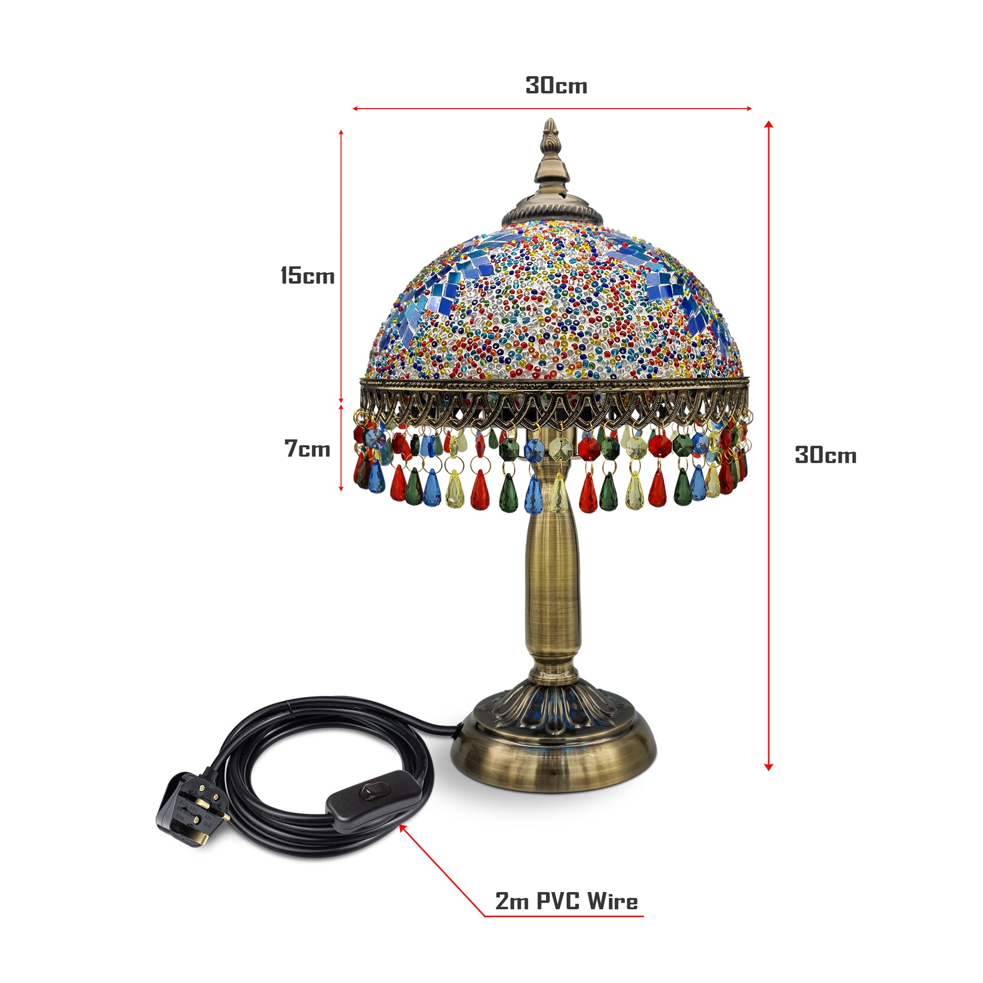 On Off Switch Tiffany style table Lamps Plug in Table Light