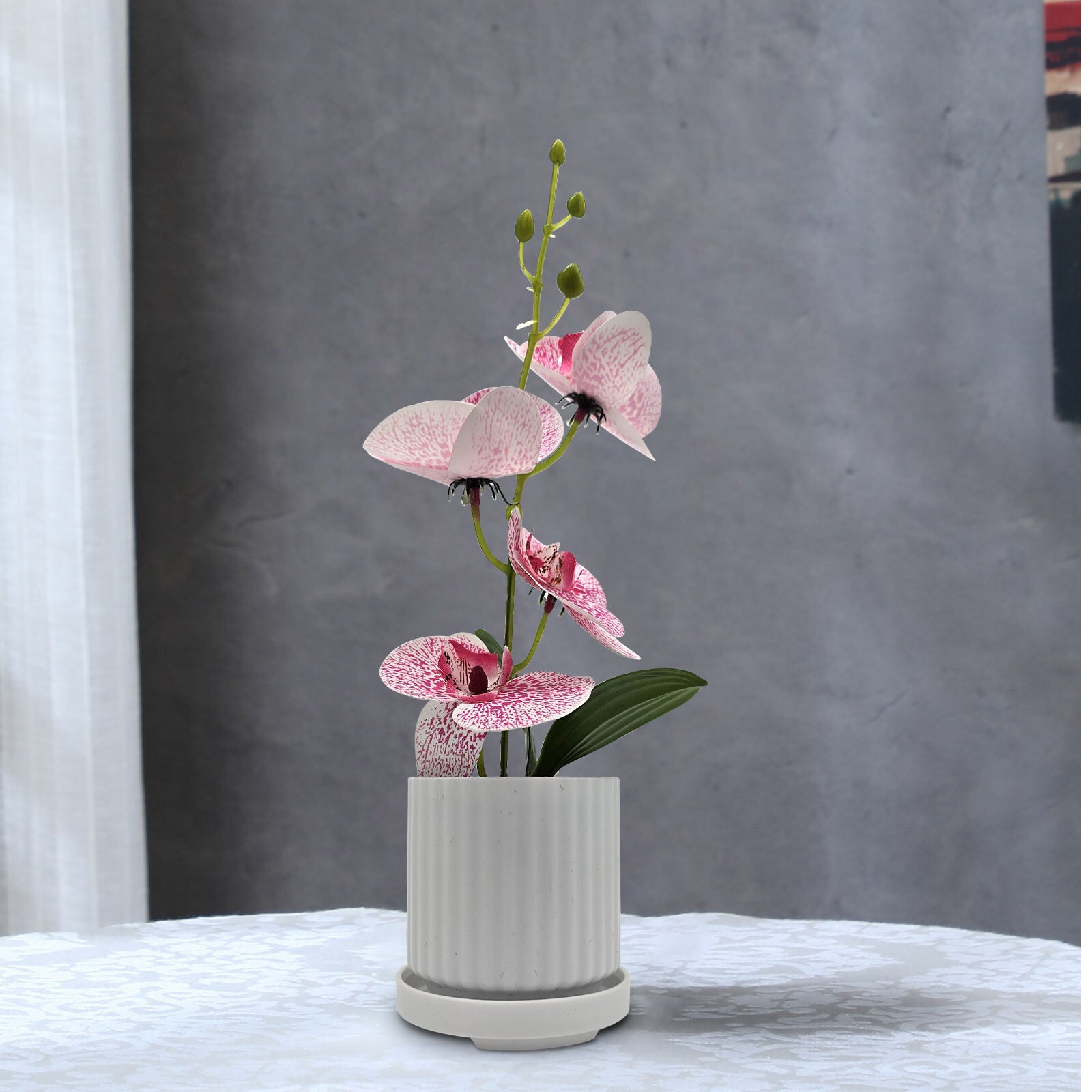 Artificial Orchid with Leaf Plant,Dining table decorating
