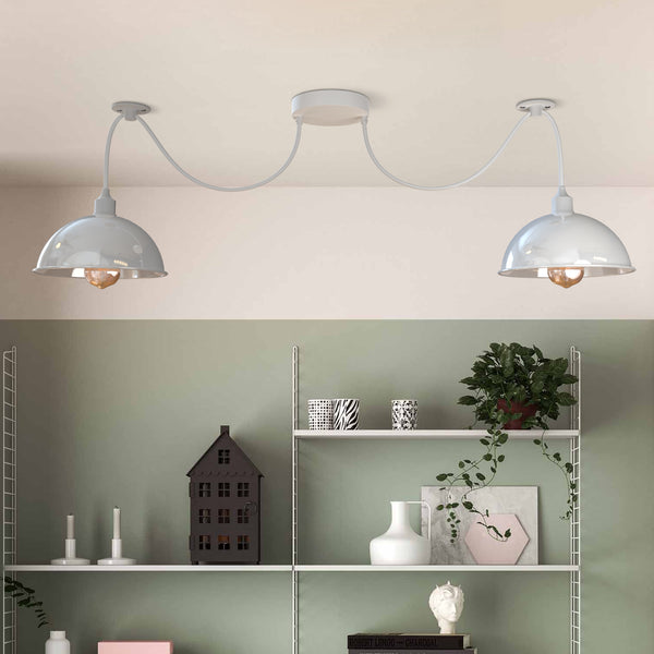 Industrial 2-Light Spider Pendant Adjustable Hanging Lamp ~ 5782 – Yes
