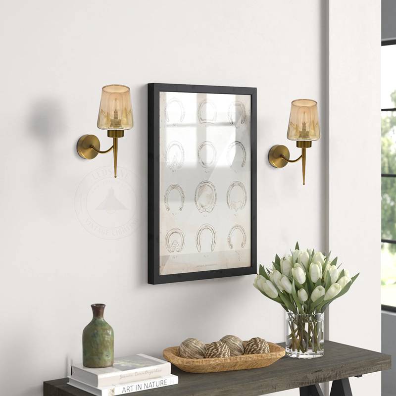 swag Arm glass wall lights Decorative wall for living room 