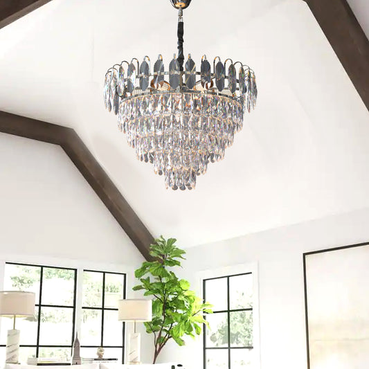 Modern Chandeliers with Crystal Droplets of chrome Hanging Lamp ~4801