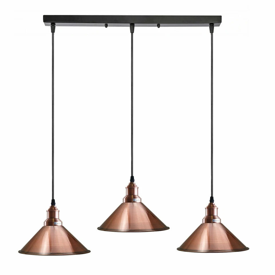 3 head pendant lighting ceiling 3 way E27 pendant lamp pendant lighting ceiling hanging lights for kitchen hanging bedside light 3 bar pendant lights dining room light ceiling over table UK industrial ceiling light Kitchen island lighting