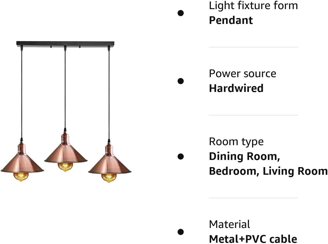 Industrial Ceiling Lamp Shade Pendant Light 3 head pendant lighting ceiling 3 way E27 pendant lamp pendant lighting ceiling hanging lights for kitchen hanging bedside light 3 bar pendant lights dining room light ceiling over table UK industrial ceiling light Kitchen island lighting