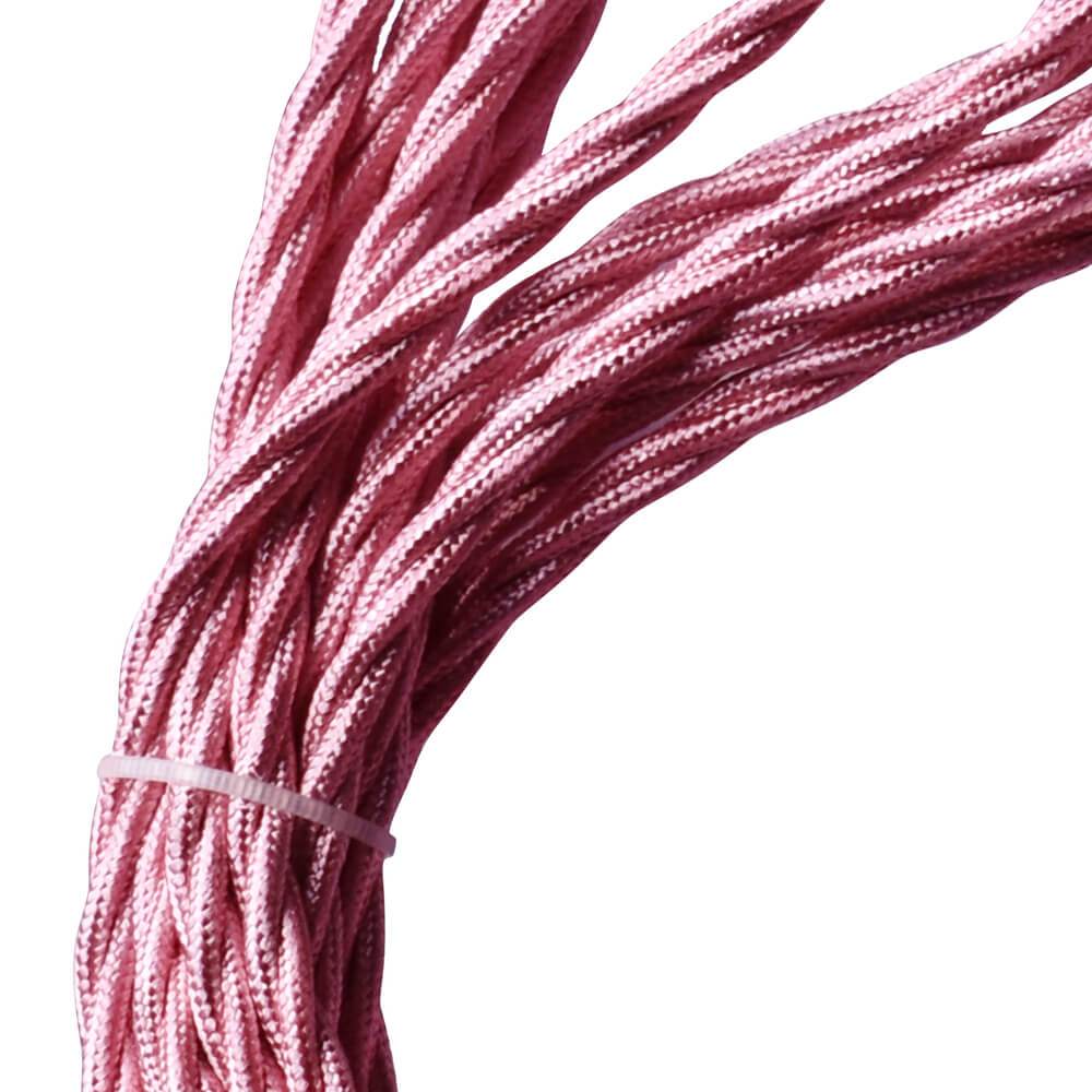 2-core-twisted-electric-cable-shiny-pink-color-fabric-0-75mm