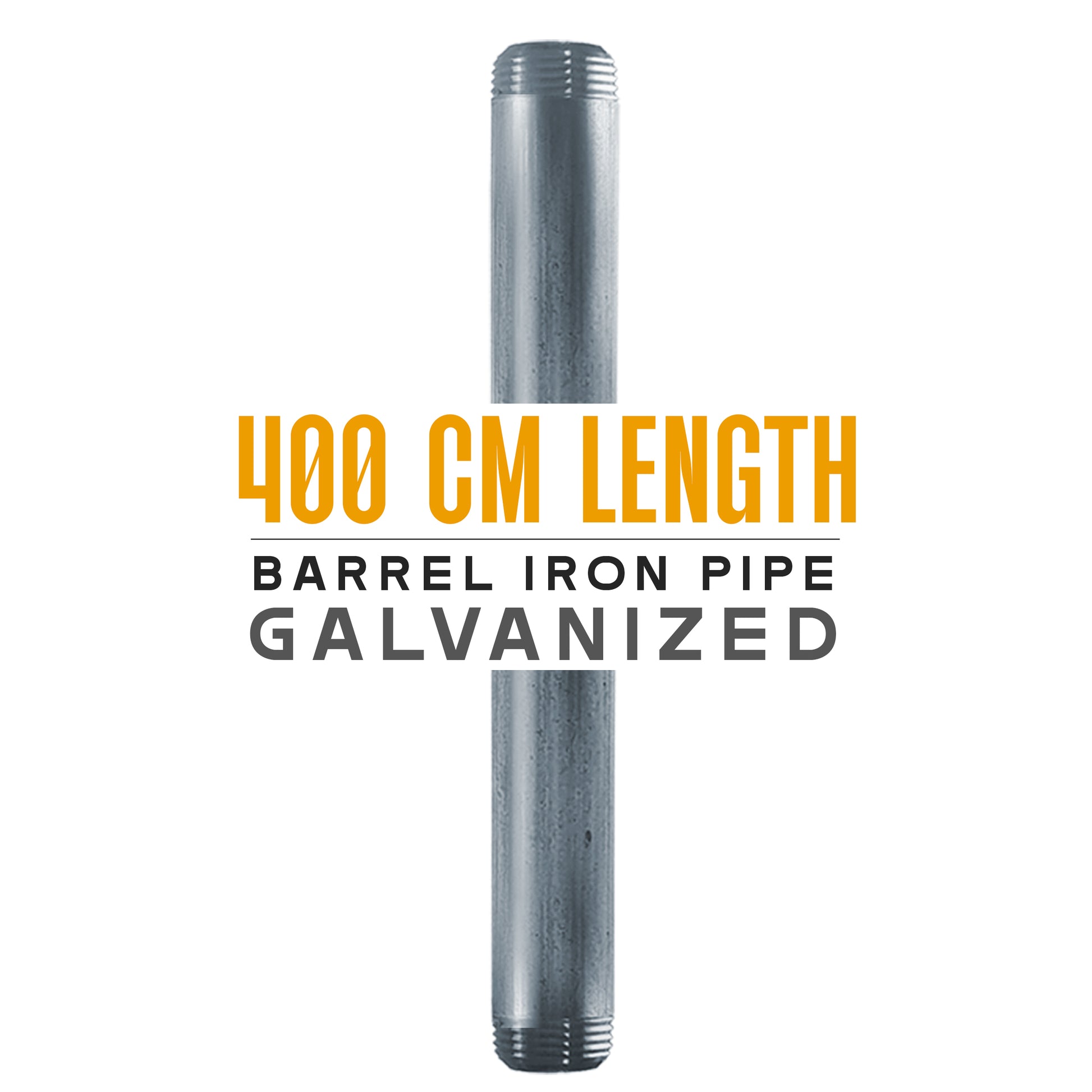 400cm ¾ BSP Galvanized MALLEABLE Tubing Iron threaded Pipe Light Fittings~4562