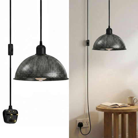 Plug-in Pendant Swag Lamp with  On Off Switch ~6637