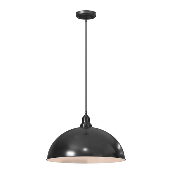 Over Counter Adjustable Hanging Ceiling Light Fixture ~6287 – Shiny Black inner White Without Bulb