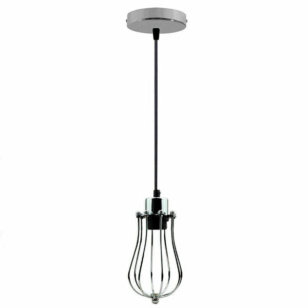 Cage Pendant Light E27 Hight Dimmable ~6544 – Chrome