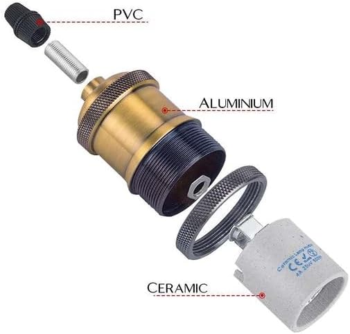 Ceiling Pendant Light Fitting E27 Lamp Holder Black Plastic Bulb Rose for Kitchen Island Living Room Bedroom Dinning Room Lightings Metal with Shade 100cm Braided Flex Cable Rose Black 1 Pack 2 Pack Adjustable With 90CM Set Antique Brass Fittings Wire and Grey Twisted Kit Satin Nickel Brown  Yellow Brass Copper Fixture white Plug in with hall house home decor Plastic chrome lamp shade mount style Brown  easy fit 1m hemp rope  Yellow brass crystal glass lights set iron semi flush gold fabric