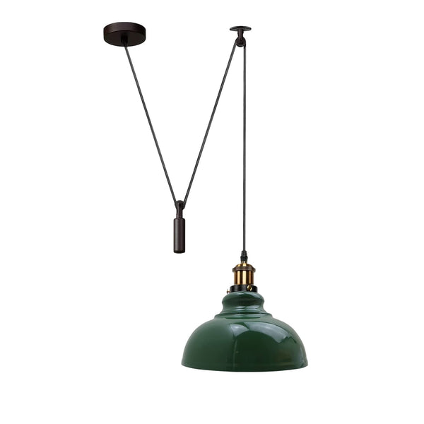 Industrial Metal Pendant Light Fixture ~6285 – Green