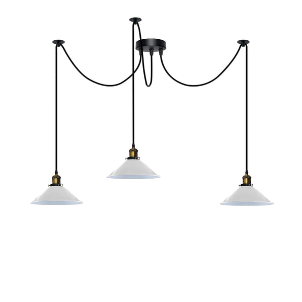 3 Fluming Spider Pendant Light E27 Metal ~6175 – White