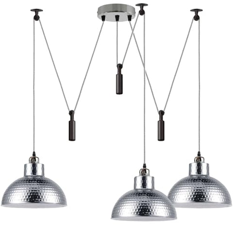 3 Pendant Lights Over Dining Table 2M Height Adjustable ~6604