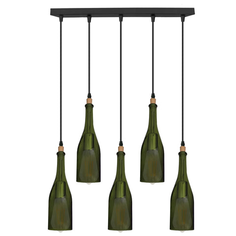 E27 Ceiling Loft Wine Bottle Pendant Light Chandeliers~2205