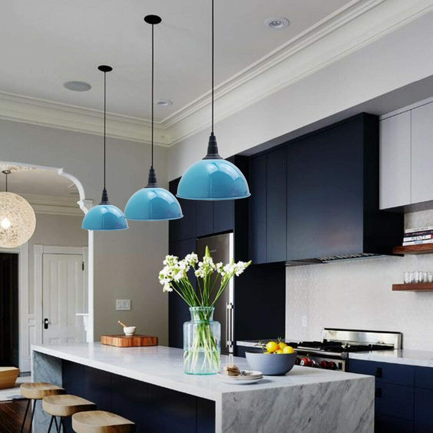 Ceiling Dome Pendant Light shade  over the kitchen