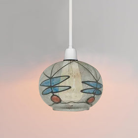 Lámpara colgante de techo estilo Tiffany, estilo mediterráneo, pantalla decorativa ~4541