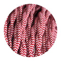 1M/5M/10M 3 Core Twisted Electric Cable Covered Red And White Color Fabric 0.75mm~4850