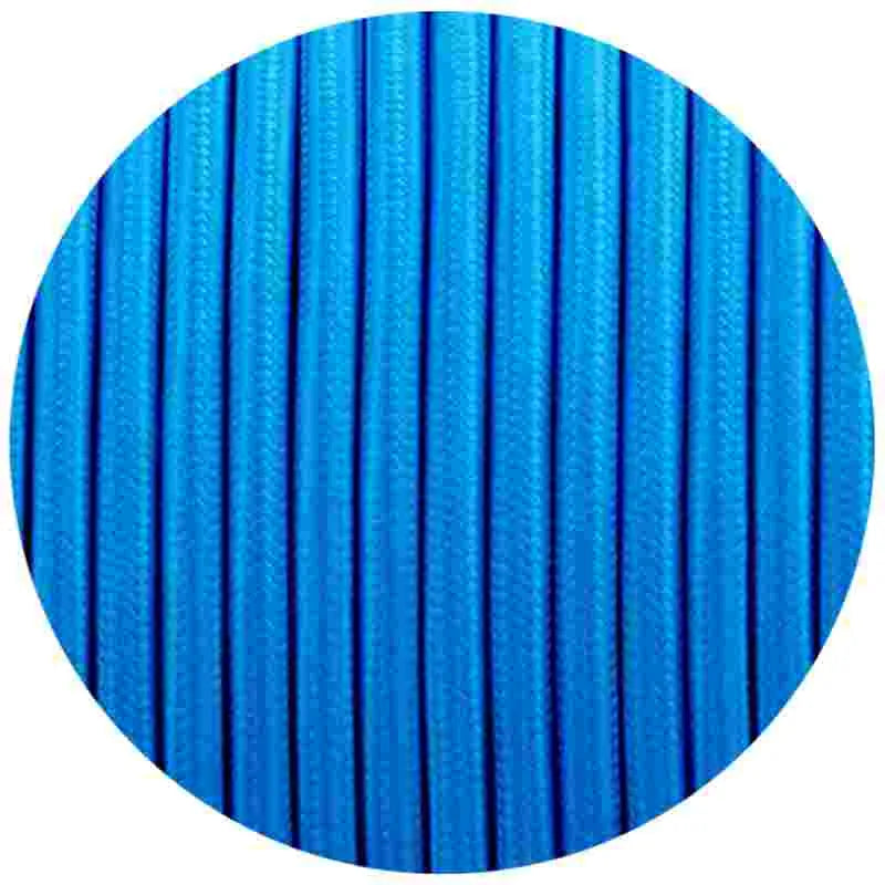 10m 3 core Round Vintage Braided Fabric Blue Cable Flex 0.75mm~4567