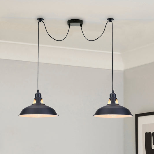1/2 Way Retro Vintage Chandelier Ceiling Spider Light Industrial Pendant Lamp E27~4945