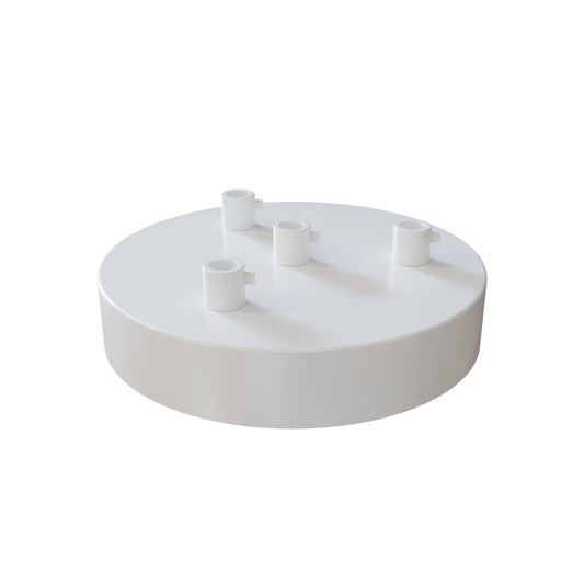 4 Outlet White Metal Ceiling Rose 120x25mm~2771