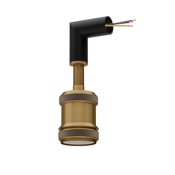 Buisverlichting L & T-connector met E27-armhouder -5643 – Alleen L-connectorset / Nee