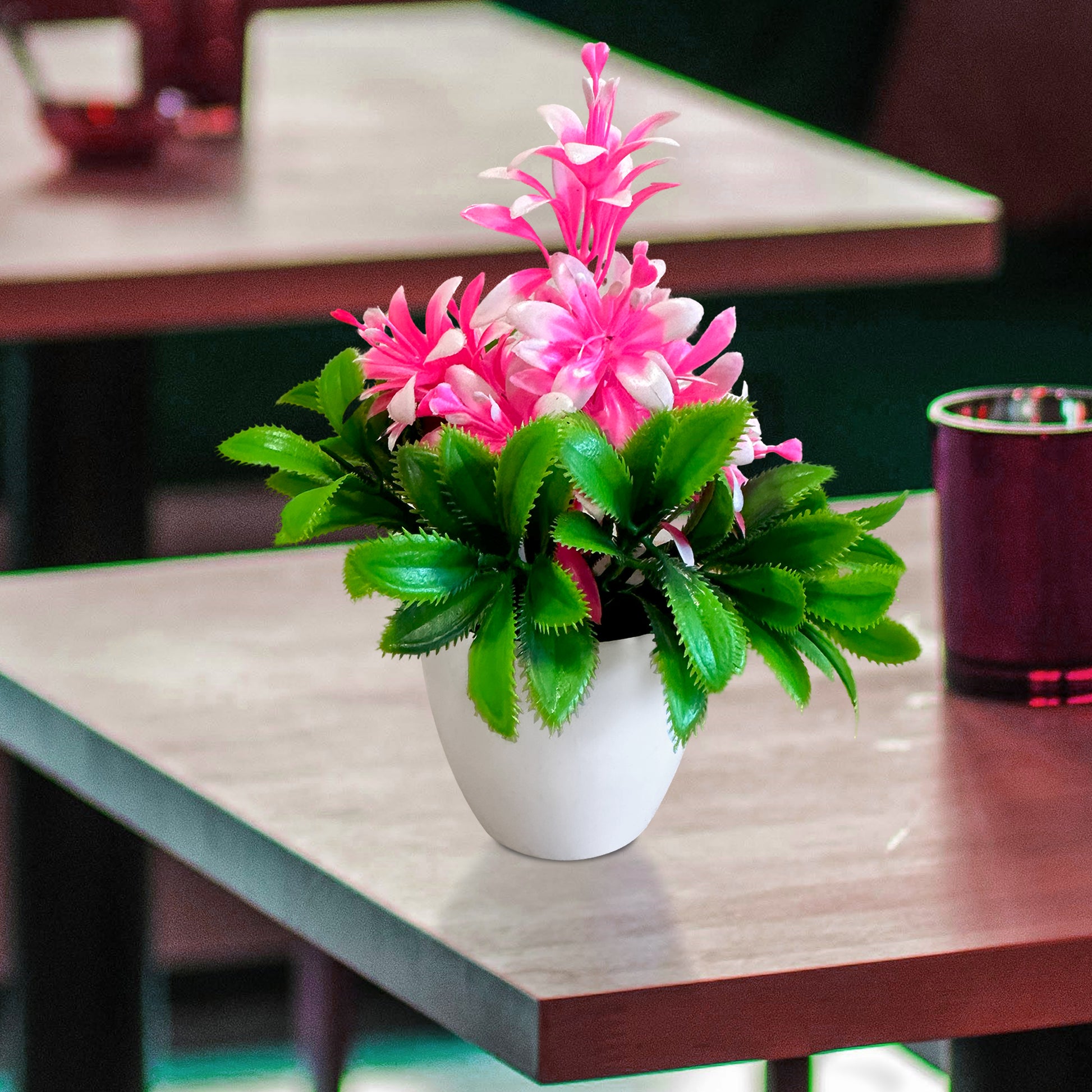 artificial plants in small pots Artificial Flowers in Plastic Small Pot Indoor Fake Flower Plants ~559 – LEDSone UK Ltd