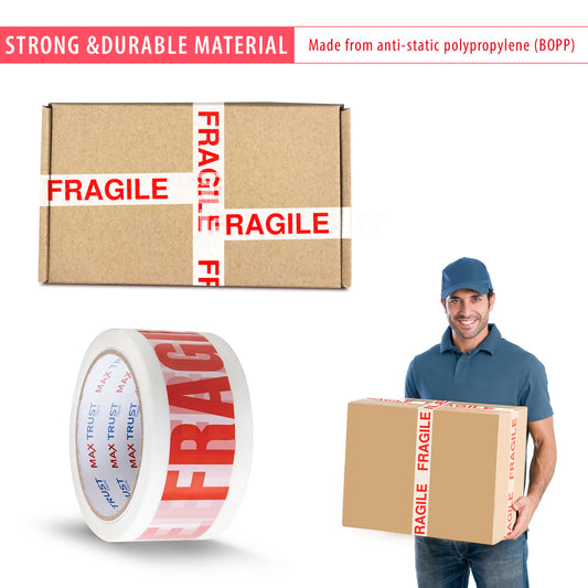 Fragile Printed Parcel Adhesive Tape Roll 