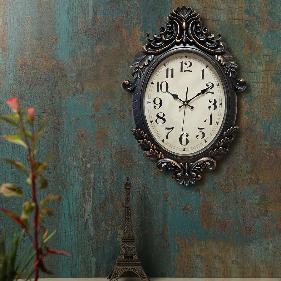 Antique French Oval Shape Silent Clock