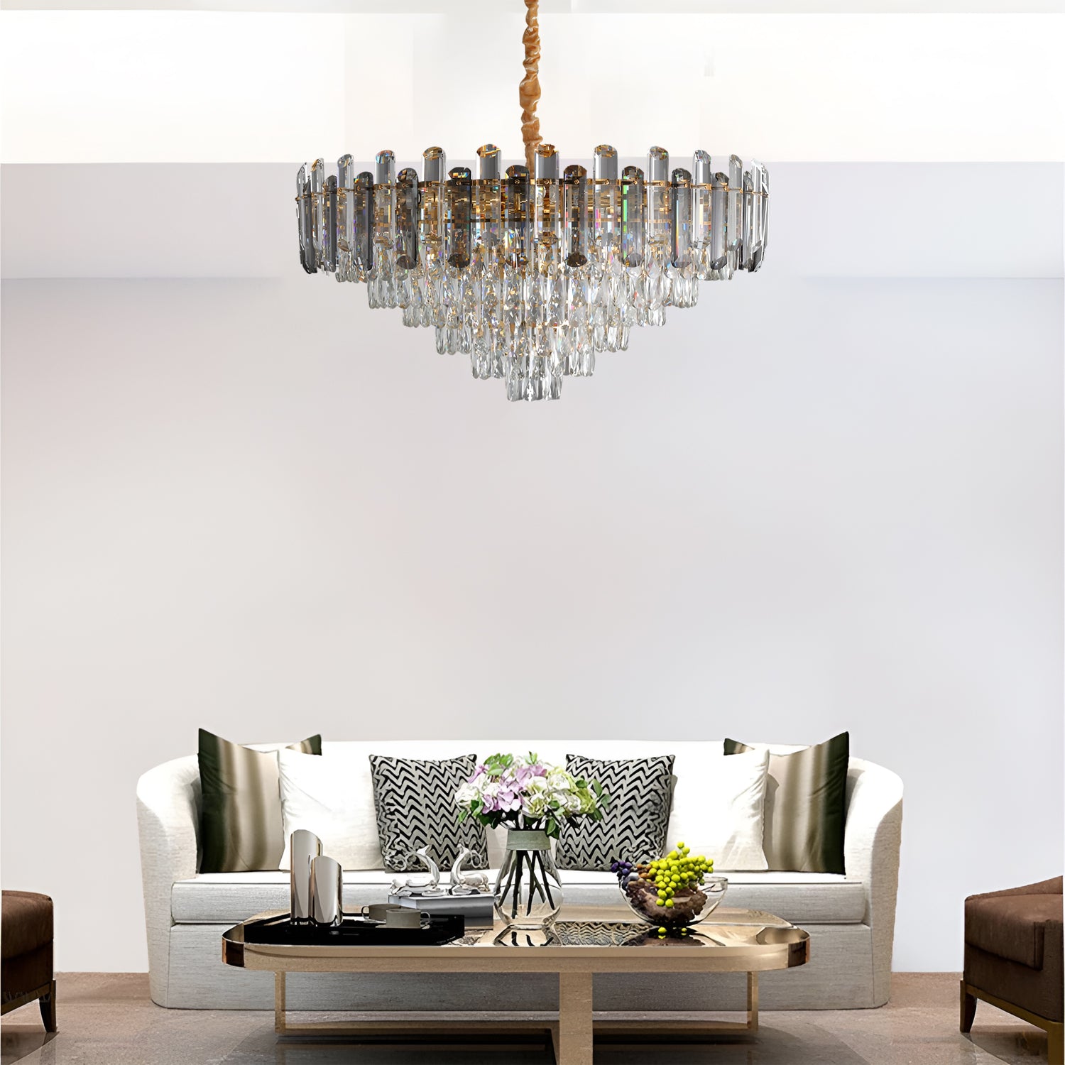 Round lighting deals chandelier