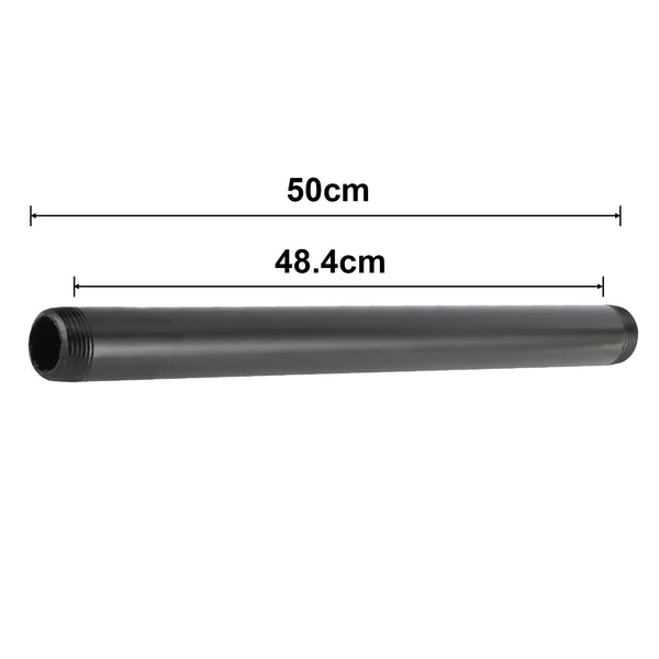 ZWART Geverfd ¾ inch cilinder BSP SMEDELBAAR Buizen IJzeren pijp Lampfitting Accessoires~3613 – Pijp 50 cm