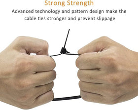 100 Heavy Duty Reusable Cable Ties 300 x 8mm ~6369