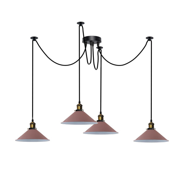 4 Bulb Octopus Ceiling Light E27 2M Long ~6730 – Pink