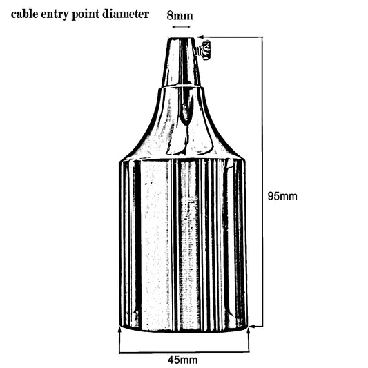 E27 ES electric light bulb holders in Bottle Shape 