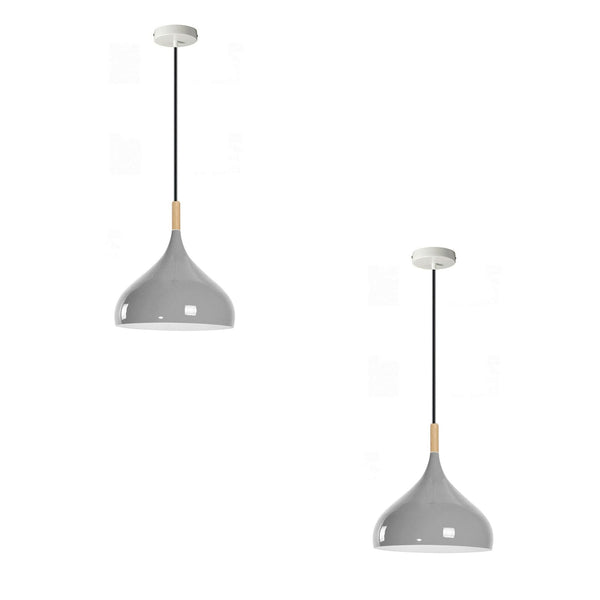 2 set Pendant Light ~6533 – Grey 2 Pack
