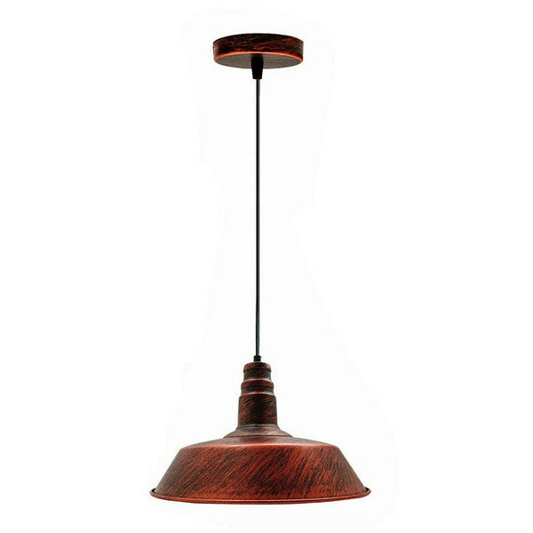 Vintage Hanging Shade Ceiling Pendant Light ~5668 – Rustic Red / 36CM