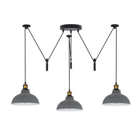 Industrial Pendant Light with Adjustable Heads ~6400