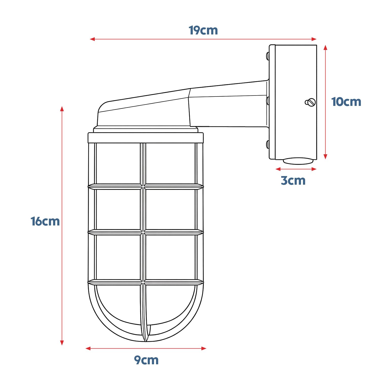 wall cage sconce e27 light