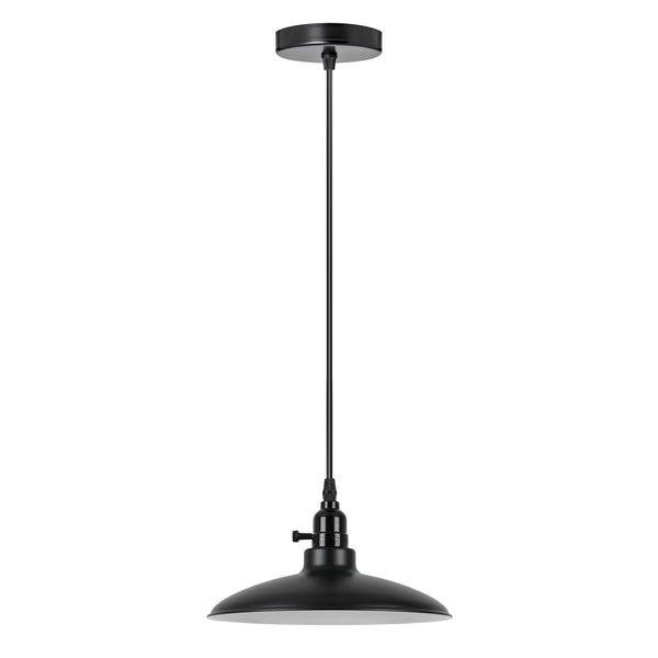 Pendant Light With Inner On Off Switch ~6885 – Black Inner White