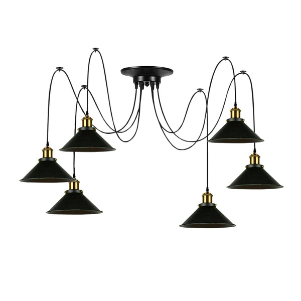 Multi Fleming Spider Pendant Light Black ~6165 – 6 Drop