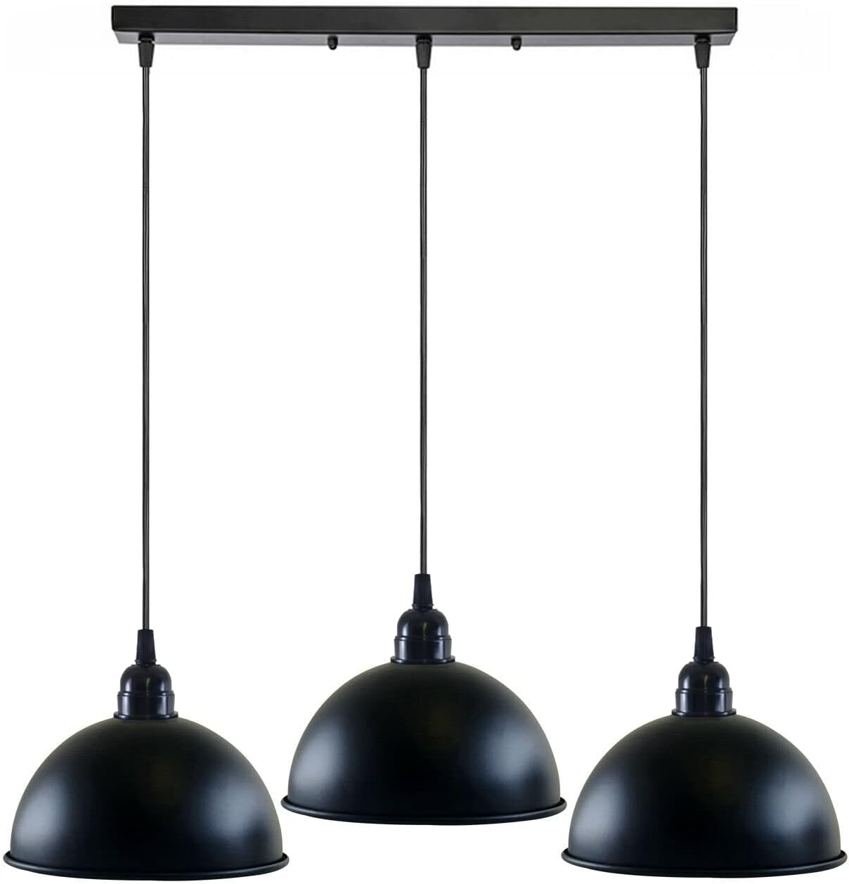 Black Dome shade ceiling pendant lamp light