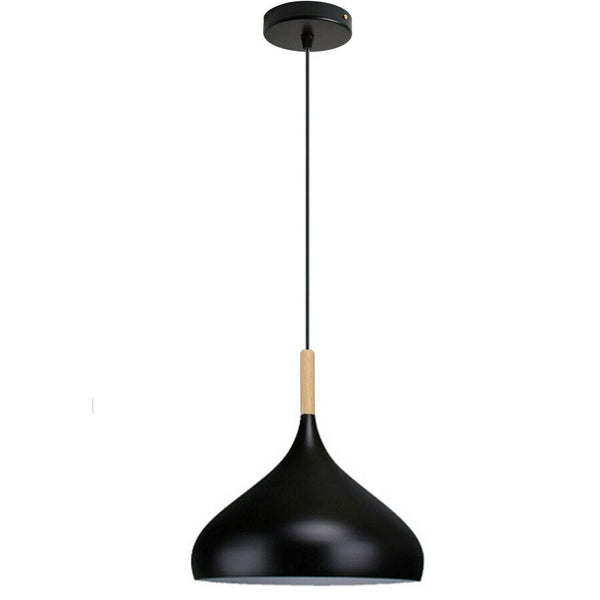 E27 Hanging Pendant Light Adjustable ~6184 – Black